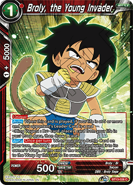 Broly, the Young Invader (Common) (BT13-026) [Supreme Rivalry]