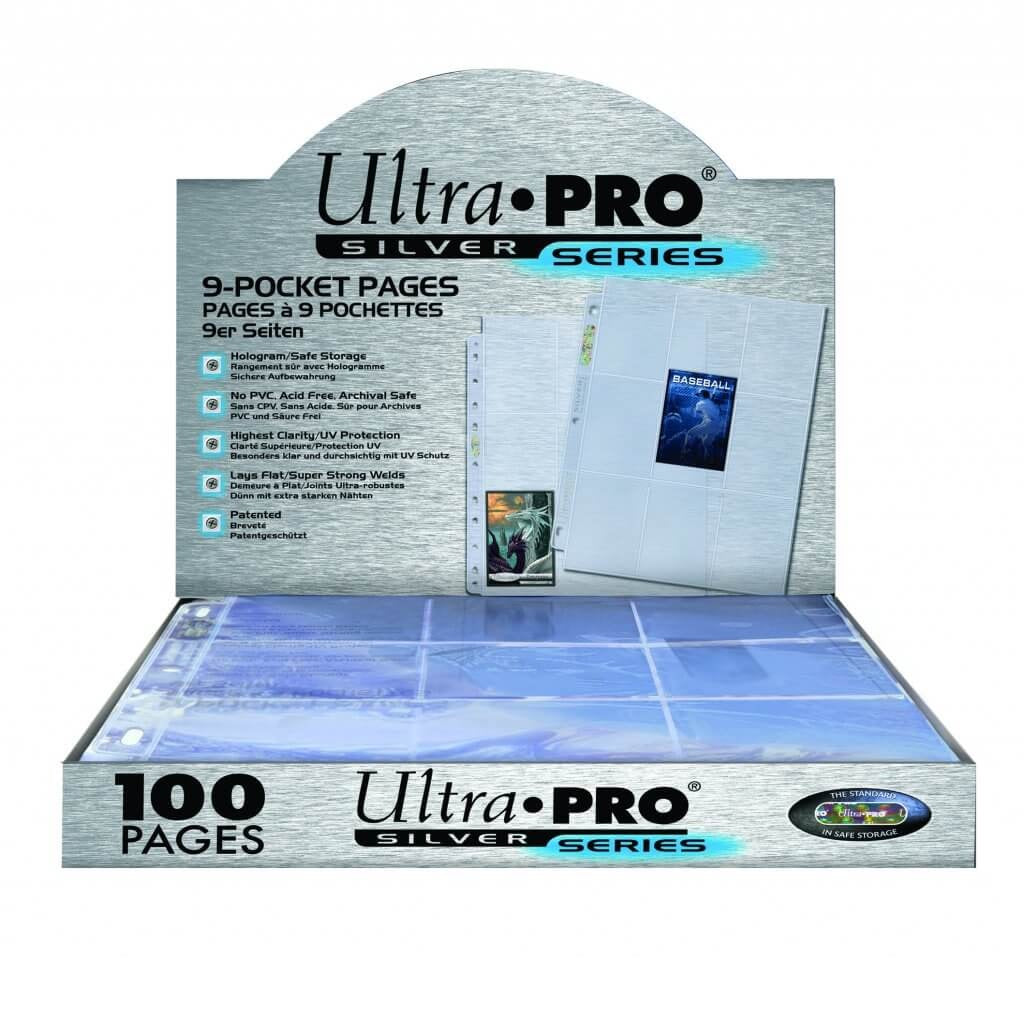 Ultra Pro 9-Pocket Standard Silver Series Pages x100