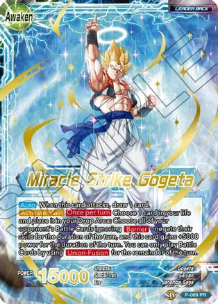 Son Goku & Vegeta // Miracle Strike Gogeta (Gold Stamped) (P-069) [Mythic Booster]