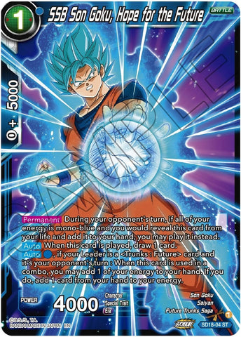 SSB Son Goku, Hope for the Future (SD18-04) [Dawn of the Z-Legends]