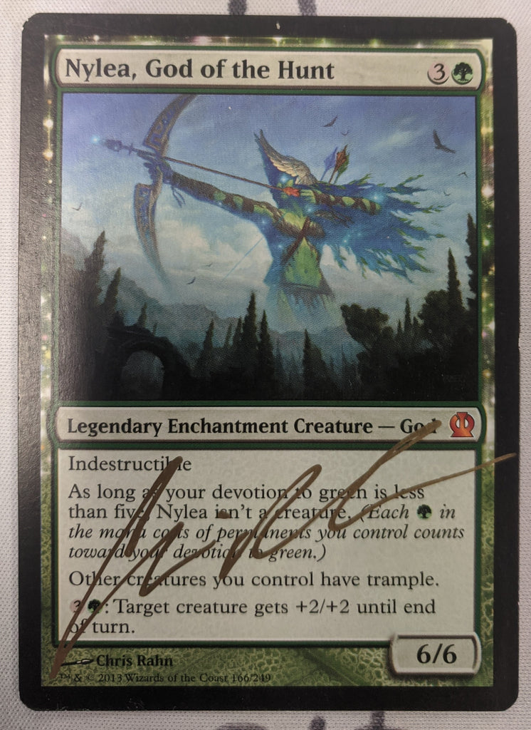 Nylea, God of the Hunt (LP SIGNED) [Theros]
