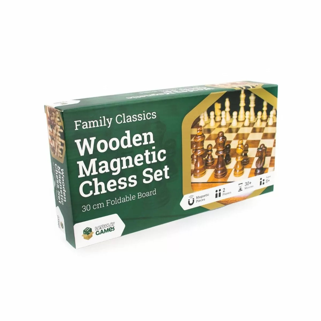 Let's Play Games Wooden Magnetic Chess Set 30cm