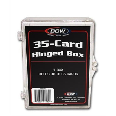 BCW 35-Card Hinged Plastic Trading Card Box