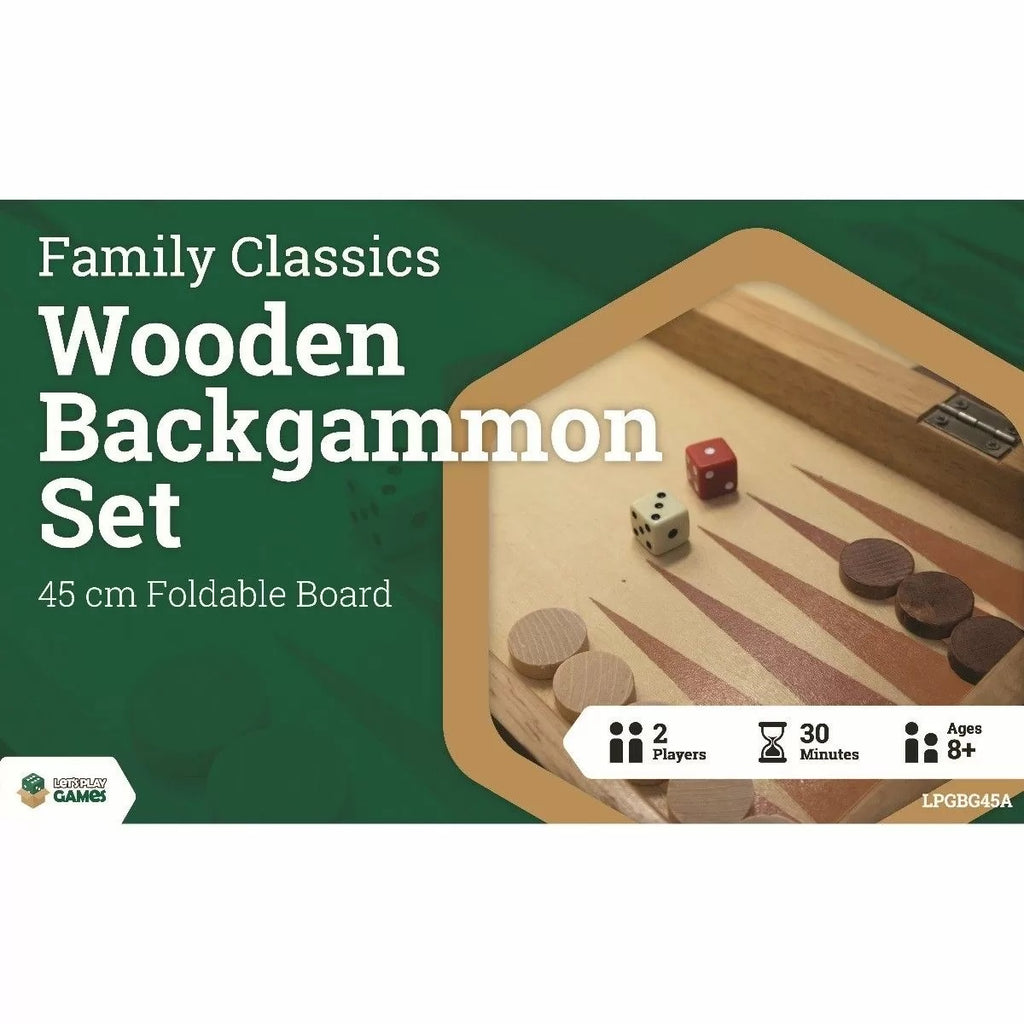 LPG Wooden Folding Backgammon Set 45cm