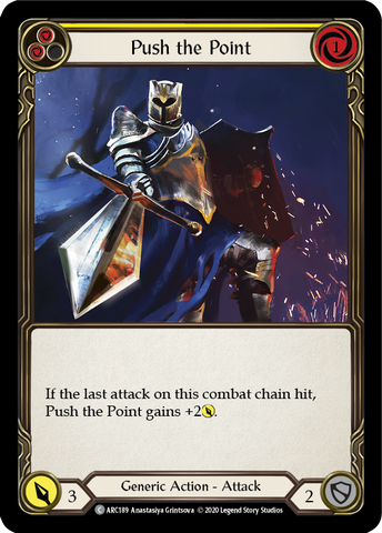 Push the Point (Yellow) [U-ARC189] (Arcane Rising Unlimited)  Unlimited Rainbow Foil