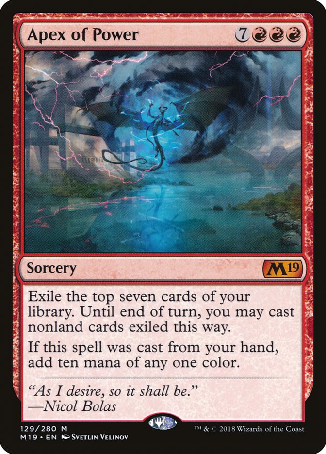 Apex of Power 1x FOIL M19 MTG Core Set 2019 Mythic MINT red Apex of Power 1x FOIL M19 MTG Core Set 2019 Mythic MINT red