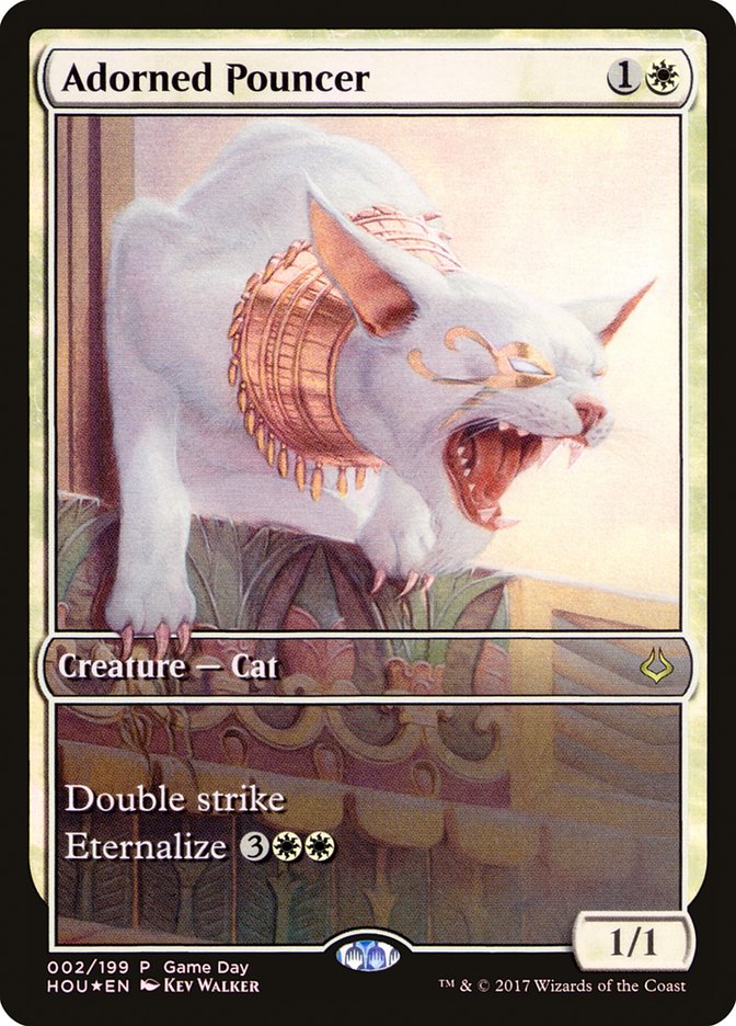 Adorned Pouncer 1x FOIL HOU MTG Hour of Devastation Rare MINT white Adorned Pouncer 1x FOIL HOU MTG Hour of Devastation Rare MINT white