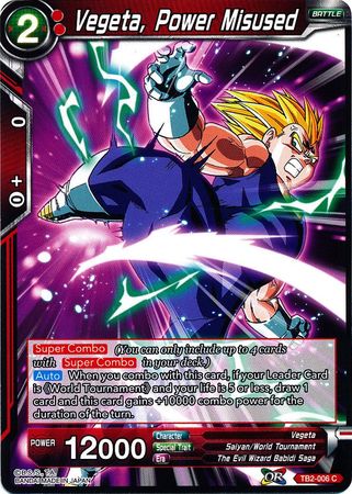 Vegeta, Power Misused (TB2-006) [World Martial Arts Tournament]