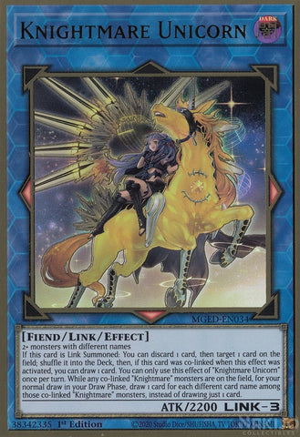 Knightmare Unicorn (Alternate Art) [MGED-EN034] Gold Rare