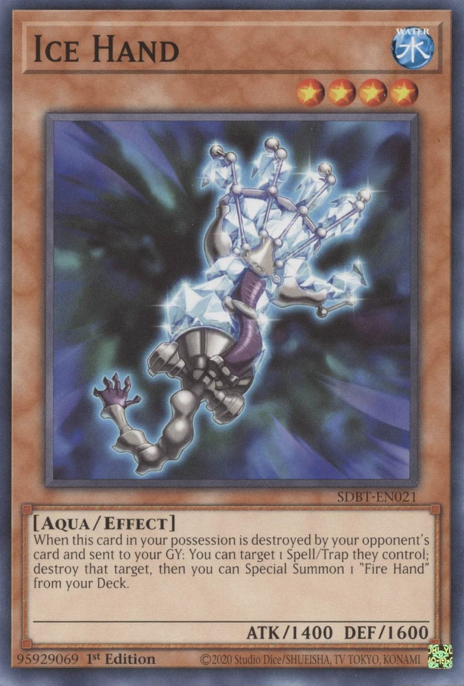 yugioh card maker wiki Ice Hand [SDBT-EN021] Common