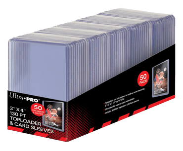 Ultra Pro 130pt 3" x 4" Toploaders And Sleeves x50 Bundle