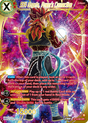 SS4 Gogeta, Power's Connection (SPR) (BT18-006) [Dawn of the Z-Legends]