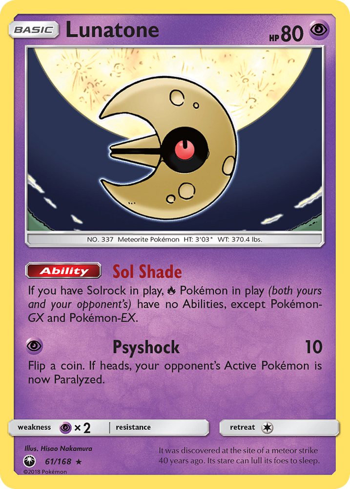 Lunatone (61/168) [Sun & Moon: Celestial Storm]