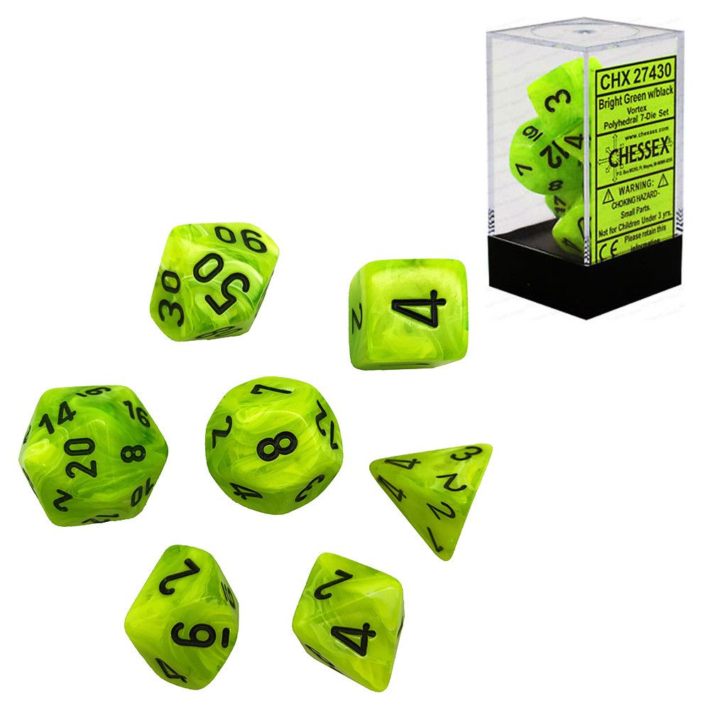 Chessex Dice RPG Seven Die Set - Vortex