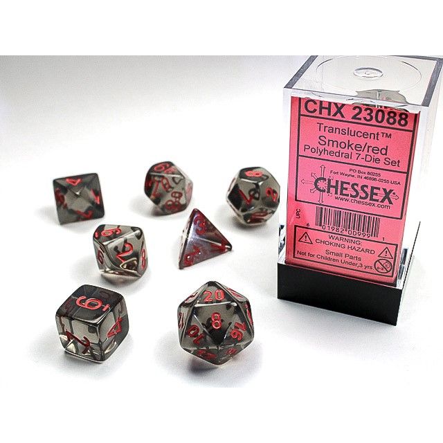 Chessex Dice RPG Seven Die Set - Translucent