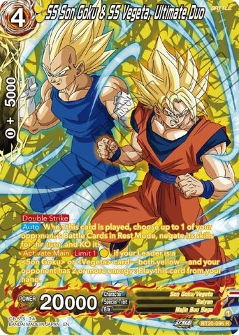 SS Son Goku & SS Vegeta, Ultimate Duo (Silver Foil) (BT20-096) [Power Absorbed]