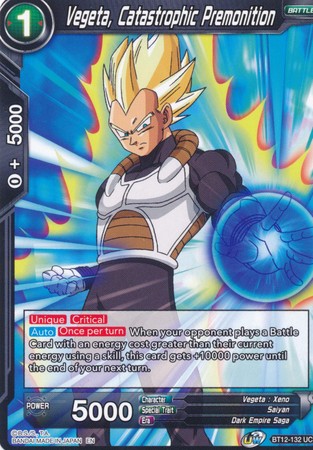 Vegeta, Catastrophic Premonition (BT12-132) [Vicious Rejuvenation]