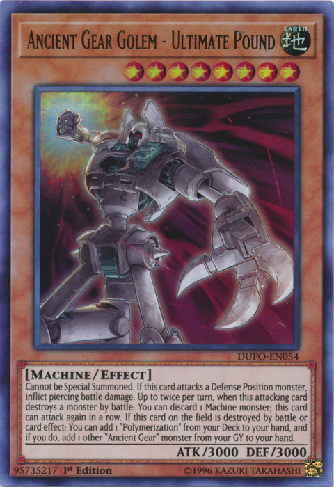 yugioh card ancient gear golem An individual card from Pokemon squishy trading: how Expansion Set:Crimson Invasion - Single Pack Cramorant