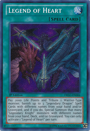 the heart of the cards yugioh Legend of Heart [DRLG-EN006] Secret Rare
