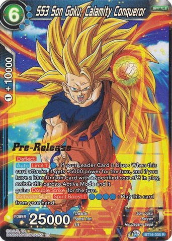 SS3 Son Goku, Calamity Conqueror (BT14-035) [Cross Spirits Prerelease Promos]