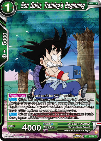 Son Goku, Training's Beginning (BT18-066) [Dawn of the Z-Legends]