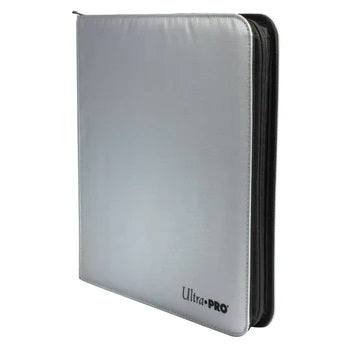 Ultra Pro Quad Row Zippered Binder Silver Fire Resistant 480 Pockets