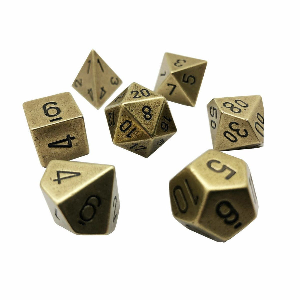 Chessex Dice RPG Seven-Die Set - Solid Metal