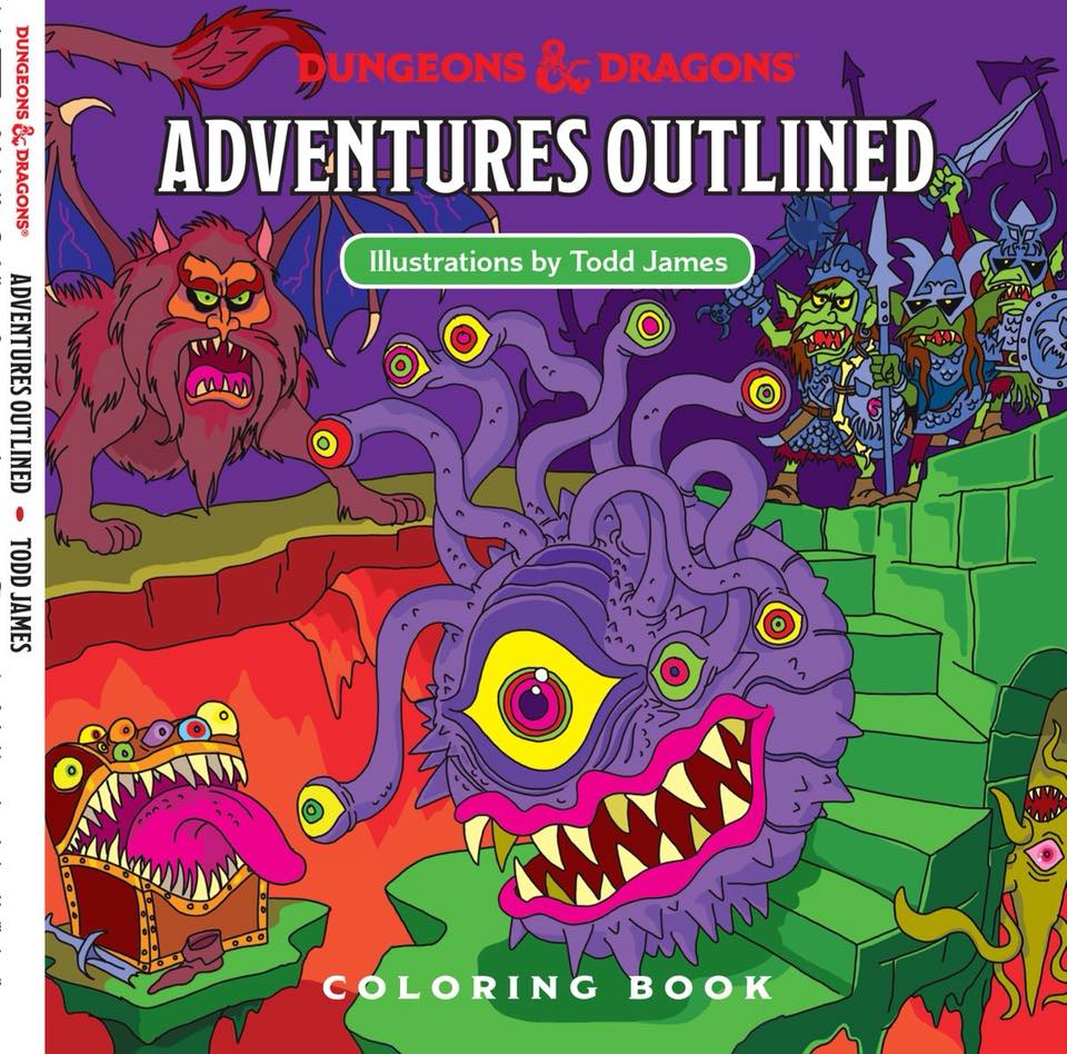 Dungeons & Dragons Adventures Outlined Coloring Book