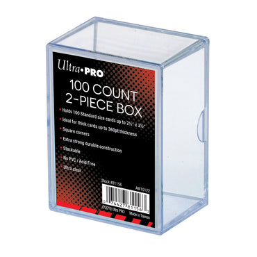 Ultra Pro Two-Piece Clear Card Storage Box 100 Cards